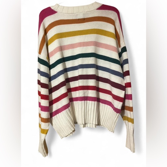SOLD GAP Women's Colorful Striped Crew Neck Sweater - Picture 4 of 4